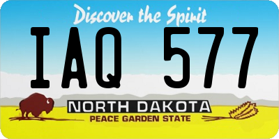ND license plate IAQ577