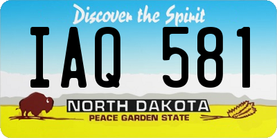 ND license plate IAQ581
