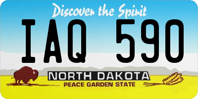 ND license plate IAQ590