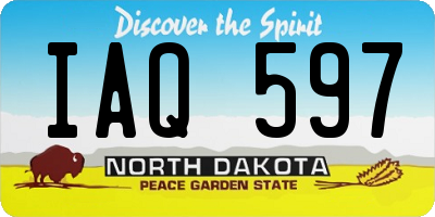 ND license plate IAQ597