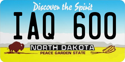 ND license plate IAQ600