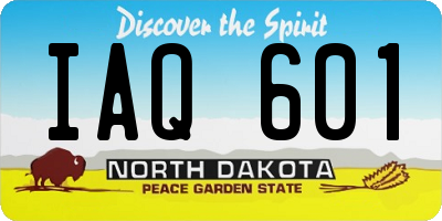 ND license plate IAQ601