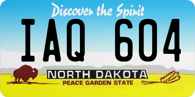 ND license plate IAQ604