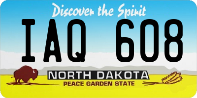 ND license plate IAQ608