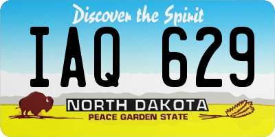 ND license plate IAQ629