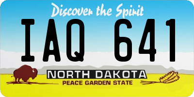 ND license plate IAQ641