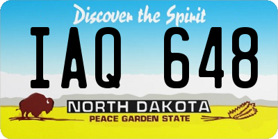 ND license plate IAQ648