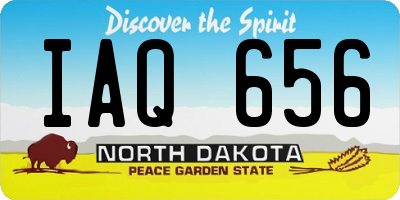 ND license plate IAQ656
