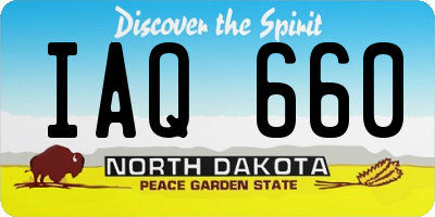 ND license plate IAQ660