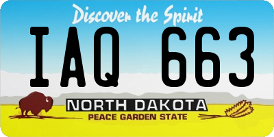 ND license plate IAQ663
