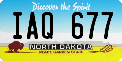 ND license plate IAQ677