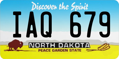 ND license plate IAQ679