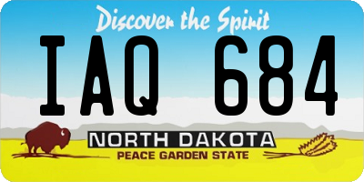 ND license plate IAQ684