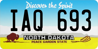 ND license plate IAQ693