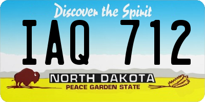 ND license plate IAQ712
