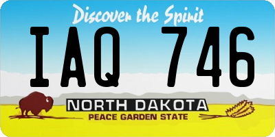 ND license plate IAQ746