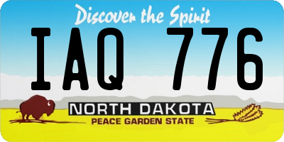 ND license plate IAQ776