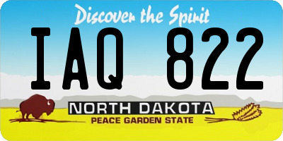ND license plate IAQ822