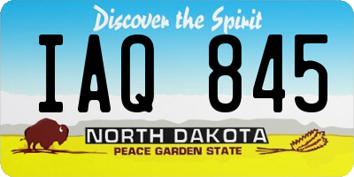 ND license plate IAQ845