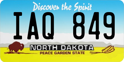 ND license plate IAQ849
