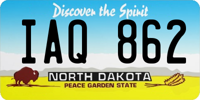 ND license plate IAQ862