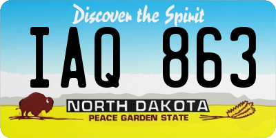 ND license plate IAQ863