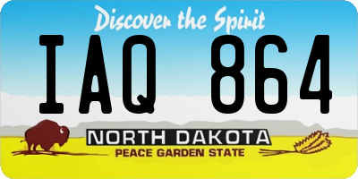 ND license plate IAQ864