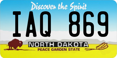 ND license plate IAQ869