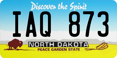 ND license plate IAQ873