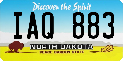 ND license plate IAQ883