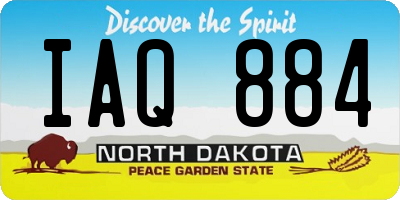 ND license plate IAQ884
