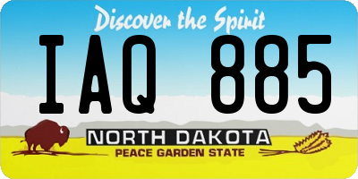 ND license plate IAQ885