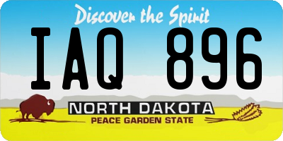 ND license plate IAQ896