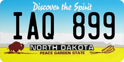 ND license plate IAQ899