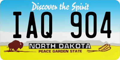 ND license plate IAQ904
