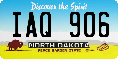 ND license plate IAQ906