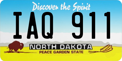 ND license plate IAQ911