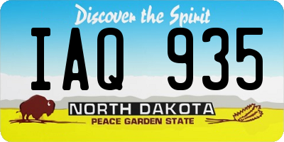 ND license plate IAQ935
