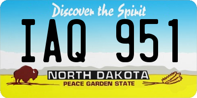 ND license plate IAQ951