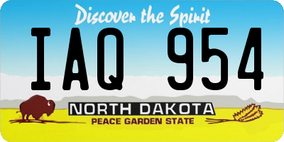ND license plate IAQ954