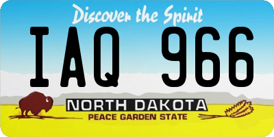 ND license plate IAQ966