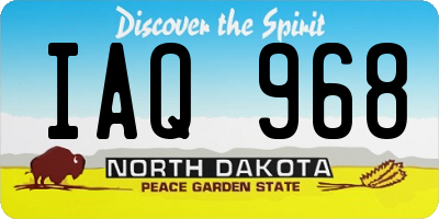 ND license plate IAQ968