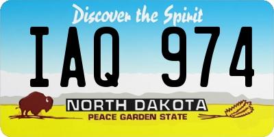 ND license plate IAQ974