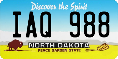 ND license plate IAQ988