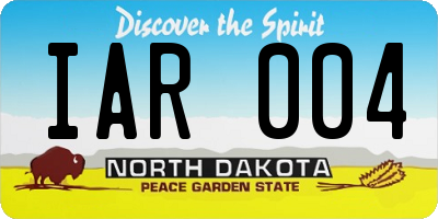 ND license plate IAR004