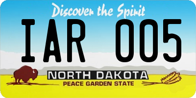 ND license plate IAR005
