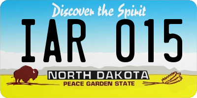 ND license plate IAR015