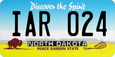 ND license plate IAR024