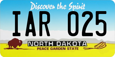 ND license plate IAR025