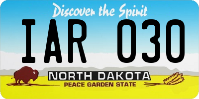ND license plate IAR030